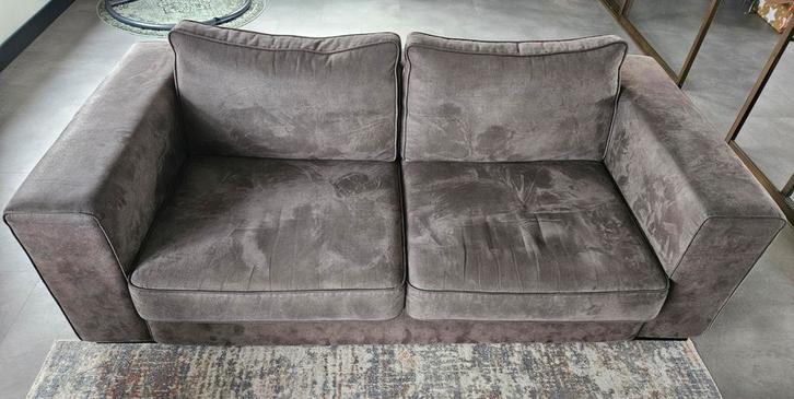 Bank donkergrijs 2,5 zit, Huis en Inrichting, Banken | Bankstellen, Gebruikt, Driepersoons, 200 tot 250 cm, 75 tot 100 cm, Ophalen