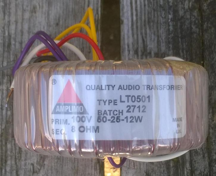 Lijntransformator 100 Volt, Amplimo LT0501 50 Watt, Hobby en Vrije tijd, Elektronica-componenten, Zo goed als nieuw, Ophalen of Verzenden