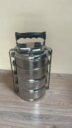 Rantang RVS etensdrager | tiffin | stapel pannetjes, Ophalen of Verzenden, Rvs