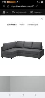 Hoek slaapbank Ikea Friheten/ Klagshamn  , donkergrijs, Ophalen, Zo goed als nieuw, Tweepersoons, 200 cm