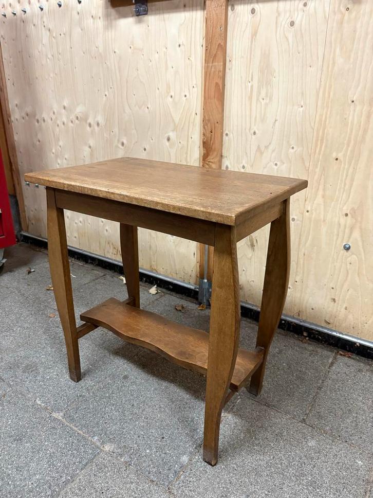 Eiken Bijzettafel met Onderblad, Antiek en Kunst, Antiek | Meubels | Tafels, Ophalen