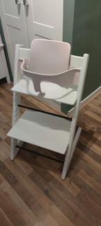 Stokke Tripp Trapp met roze babyset, Ophalen, Gebruikt, Meegroeistoel, Stoelverkleiner