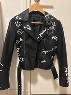 Giorgia leren  jasje maat xs/s, Ophalen of Verzenden, Zo goed als nieuw, Maat 34 (XS) of kleiner, Zwart