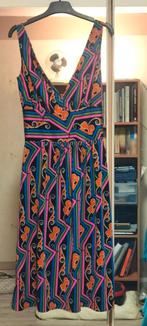 Jurk vintage gekleurd zwart roze blauw oranje, Ophalen of Verzenden, Nieuw, Maat 34 (XS) of kleiner