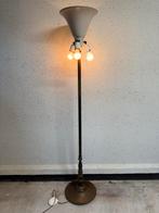 Vintage Gispen Stijl Messing Vloerlamp - Prachtige Blikvange, Ophalen, Gebruikt, ?, Metaal