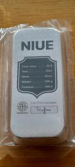 Prachtige ingesealde muntbaar van 500 gram zilver NIUE 2021, Ophalen of Verzenden, Zilver