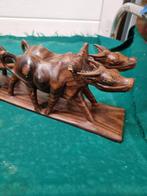 houten beeld buffels platteland, Ophalen of Verzenden