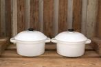 2 stuks Mini stoofpannetjes/ovenschaaltjes 39516, Ophalen of Verzenden, Gebruikt, Gietijzer, Koekenpan of Braadpan