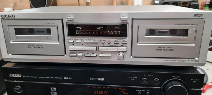 Onkyo TA-RW255 Dubbel Cassette Deck, Audio, Tv en Foto, Cassettedecks, Dubbel, Overige merken, Auto-reverse, Tiptoetsen, High speed dubbing