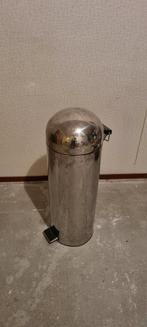 Chroom pedaalemmer 85cm, Gebruikt, 40 liter of meer, Ophalen of Verzenden, Metaal