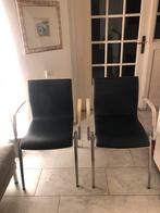 Solide kantoor/ wachtkamer stoelen, Huis en Inrichting, Stoelen, Twee, Zwart, Ophalen of Verzenden, Modern