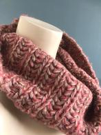 Fraas roze grijs gebreide col sjaal, Maat 46/48 (XL) of groter, Ophalen of Verzenden, Zo goed als nieuw, X