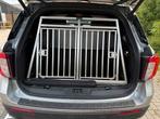 Luxe 2 vaks RVS honden auto kennel grote honden (EXPLORER), Ophalen, Zo goed als nieuw