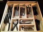 Lade vol bestek, vleesmessen, kurkentrekker, Huis en Inrichting, Keuken | Bestek, Ophalen of Verzenden, Rvs of Chroom