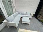 Wicker Loungeset - Hoekbank & Hocker, Tuin en Terras, Tuinsets en Loungesets, Ophalen, 5 zitplaatsen, Zo goed als nieuw, Loungeset