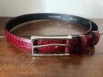 Vintage rode leren riem Richard Gampel 100cm lang, Verzenden, Richard Gampel, Gedragen, Rood