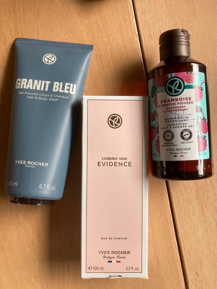 Yves Rocher; oa Comme une evidence parfum + douche gel heren, Sieraden, Tassen en Uiterlijk, Uiterlijk | Gezichtsverzorging, Nieuw