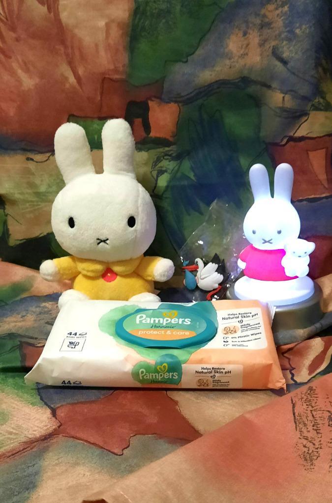 KRAAMMAND NIJNTJE NACHTLAMP KNUFFEL OOIEVAAR PAMPERS DOEKJES, Kinderen en Baby's, Kraamcadeaus en Geboorteborden, Nieuw, Kraamcadeau