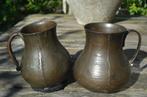 2 Koperen (bier?)kannen 19e eeuws, Ophalen of Verzenden, Koper