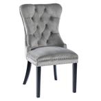 Grijze Chesterfield Eetkamerstoel - Nieuw, Huis en Inrichting, Stoelen, Nieuw, Ophalen of Verzenden, Eén, Stof