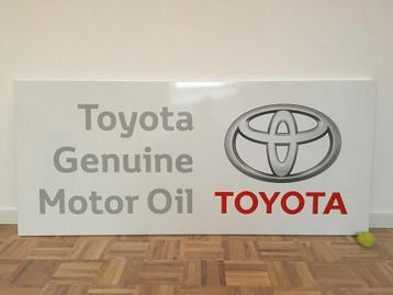 Emaille Reclamebord Toyota Genuine Motoroil 160X70cm beschikbaar voor biedingen