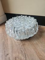 Vintage plafondlamp rzb,Limburg glashütte iisglas kristal, Vintage, Ophalen of Verzenden, Zo goed als nieuw, Metaal