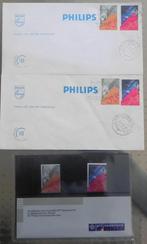 2 Eerste dag enveloppen Philips + 2 postzegels Philips, Ophalen of Verzenden, Na 1940, Postfris