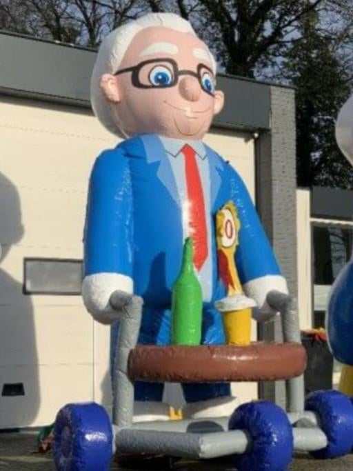 Te huur gigantische opblaasbare Arbraham pop feestartikelen, Ophalen, Zo goed als nieuw, Verjaardag