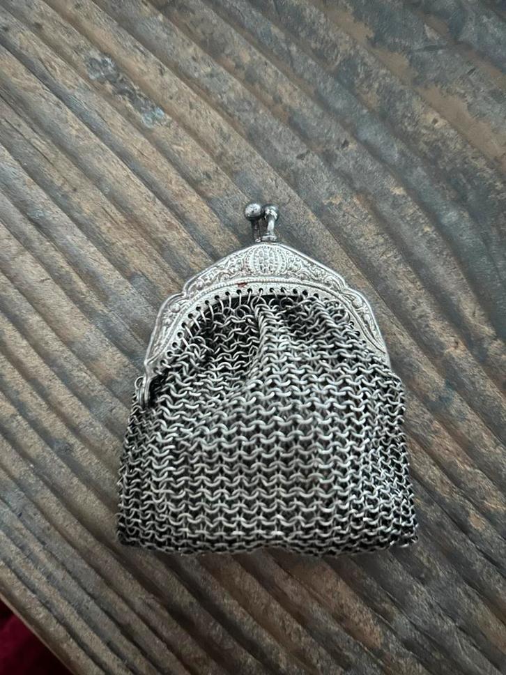 Vintage Zilveren Beurs, Antiek en Kunst, Antiek | Goud en Zilver, Zilver, Ophalen of Verzenden