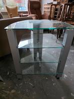 Spectral TV-meubel glas/aluminium, Ophalen, Gebruikt, 50 tot 100 cm, Glas