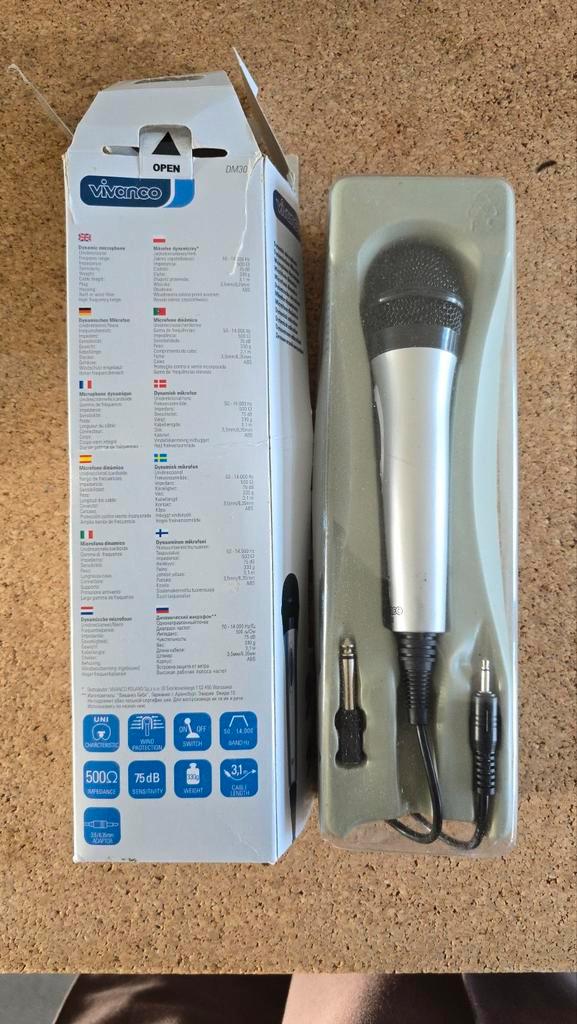Vivanco DM 30 dynamic microphone, Muziek en Instrumenten, Microfoons, Ophalen of Verzenden