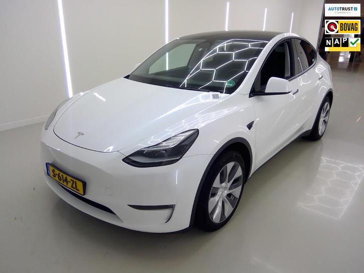 Tesla Model Y Long Range AWD 75 kWh TREKHAAK ZEER NETTE AUTO, Auto's, Tesla, Bedrijf, Te koop, Model Y, 4x4, ABS, Adaptive Cruise Control