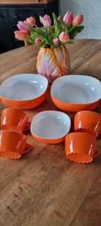 MEPAL ROSTI oranje wave schaal soepkom retro vintage coral, Ophalen of Verzenden, Zo goed als nieuw