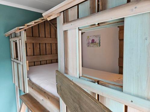 KidsFactory boomhutbed steigerhout, hoogslaper, Oersterk, Huis en Inrichting, Slaapkamer | Bedden, Gebruikt, Eenpersoons, 90 cm