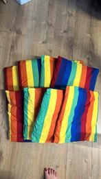 8x regenboog kussentjes, Ophalen of Verzenden, Zo goed als nieuw, Vierkant