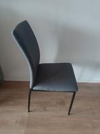2 grijze stoffen eetkamerstoelen, Huis en Inrichting, Stoelen, Ophalen, Gebruikt, Twee, Stof