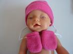 Fleece muts en wantjes past de baby born Poppenkleertjes, Ophalen of Verzenden, Nieuw, Babypop