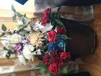 Koperen oude ketel met kunst bloemen, Ophalen, Zo goed als nieuw, Binnen