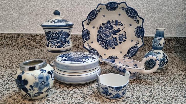 Delfts Blauw Collectie - 7 Stuks, Antiek en Kunst, Antiek | Servies compleet, Ophalen