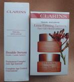 Clarins Set: serum + dag&nachtcrème, Ophalen of Verzenden, Zo goed als nieuw, Gehele gezicht