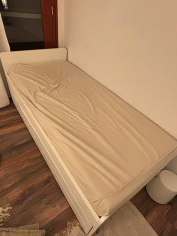 Ikea SLAKT Bedframe met Opbergruimte - Wit - afbeelding 2
