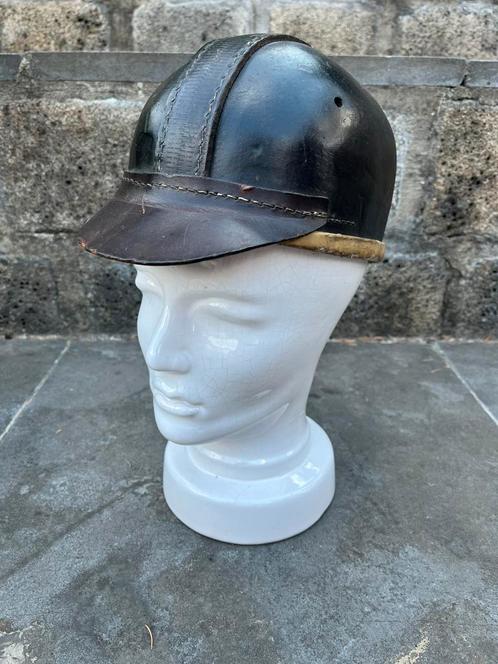 Vintage leren mijnwerker helm maat 56 (excl Scheurich hoofd), Antiek en Kunst, Antiek | Gereedschap en Instrumenten, Ophalen of Verzenden
