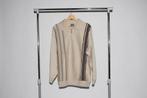 Vintage Beige Stripe Quarter-Zip Sweater, Maat 52/54 (L), Beige, Ophalen of Verzenden, Zo goed als nieuw