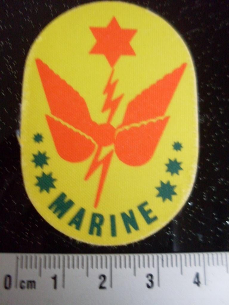 sticker marine logo embleem wapen, Verzenden, Zo goed als nieuw, Bedrijf of Vereniging