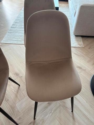 6 Eettafel stoelen - Beige beschikbaar voor biedingen