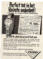 2 Advertenties van Horloge merken PRISMA-SANDOZ, Verzenden, Zo goed als nieuw, Overige typen