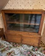 Vintage vitrine kast, Huis en Inrichting, Kasten | Vitrinekasten, Ophalen, 50 tot 100 cm, 25 tot 50 cm, Glas