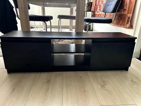Zwart TV meubel, Huis en Inrichting, Kasten | Televisiemeubels, Gebruikt, Minder dan 100 cm, 100 tot 150 cm, 25 tot 50 cm, Ophalen