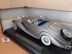 Mercedes Benz 500K 1936 in zilver-metallic van Maisto 1:18, Hobby en Vrije tijd, Nieuw, Ophalen of Verzenden, Auto, Maisto