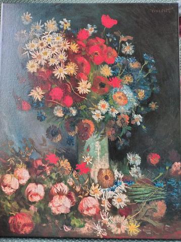 Van Gogh reproductie – Stilleven met akkerbloemen en rozen beschikbaar voor biedingen